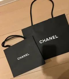 CHANEL ブラック ショッパー　黒　紙袋　2枚セット