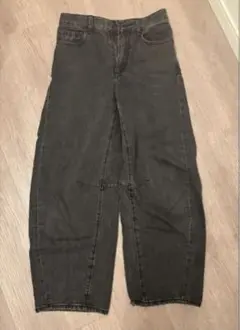 GU バレルレッグジーンズ ブラック Sサイズ 人気