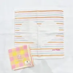Y508-435⑥　courreges　クレージュ　ハンカチ タオル２枚セット
