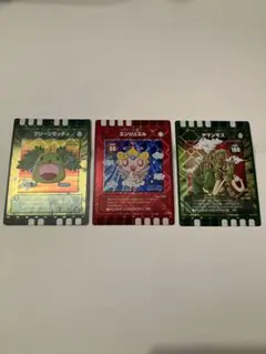 ぐるり森　グリーンモッチィなどキラカード　3枚セットのサムネイル