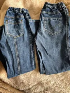 美品2本　デニム　ジーンズ　120cm　F.O.KIDS