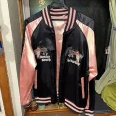 Pink Dragon スカジャン 黒 PINK DRAGON Rock a Beat クリームソーダ 刺繍 スカジャン