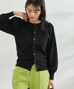 ロペピクニック　2WAY ボリューム袖ニットカーディガン　38（M）