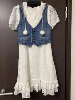 【美品】LIZLISA リズリサ | レースワンピース&デニムベスト