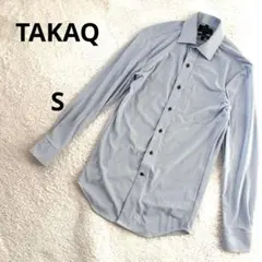 タカキュー ワイシャツ　ノンアイロンシャツ　水沢ストライプ　ストレッチ　S相当