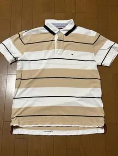 TOMMY HILFIGER ポロシャツ Lサイズ ストライプ