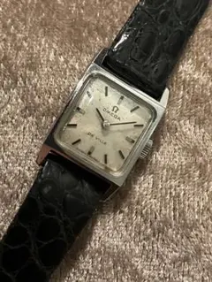 【稼働】OMEGA オメガ DEVILLE デビル 黒文字盤 手巻きレディース OMEGA デビル DE VILLE アンティーク レディース腕時計 手巻き