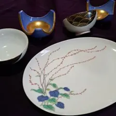 新品☆有田焼 深川製磁④ & 華山　滋山 　金彩