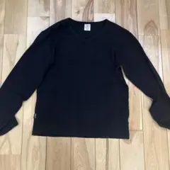 AVIREX U.S.A. ブラック Vネック 長袖 Tシャツ XL