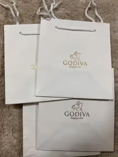 未使用品　GODIVA ホワイト紙袋 4枚セット　ゴディバ