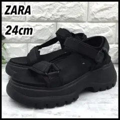 ZARA ザラ 厚底 スポーツサンダル ブラック 24cmのサムネイル