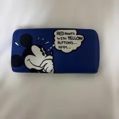 ミッキーマウス 長財布 青色