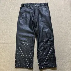 レザーワイドパンツ