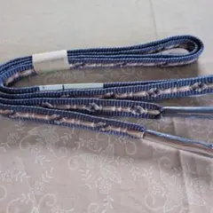 新品未使用　青とピンクの帯締め　絹100%