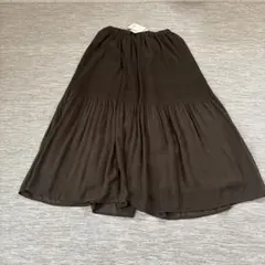 新品 フレアスカート ブラウン Sサイズのサムネイル