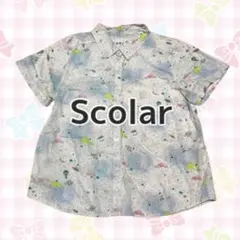 スカラー 総柄 シャツ ブラウス 半袖 森ガール y2k フェアリーコア Mのサムネイル