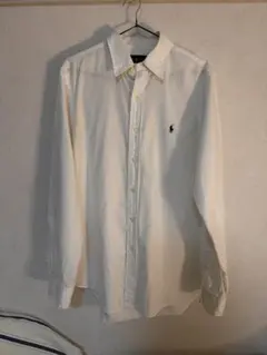 【王道】ラルフローレン ボタンダウンシャツ ホワイト M（日本L相当）