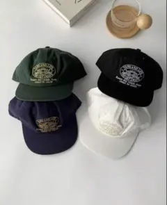 フラットブリム刺繍ロゴキャップ4色セット