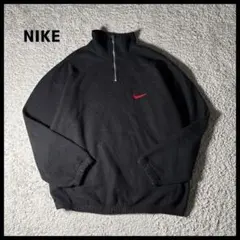 ナイキ　NIKE ハーフジップ　フリース　90s USA製　ワンポイント刺繍