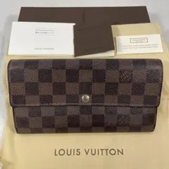 美品 ルイヴィトン ポルトフォイユサラ ダミエ 長財布