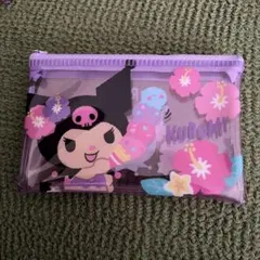 Sanrio Kuromi フラットポーチ　日焼けのサムネイル