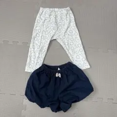 レギンスとハーフパンツセット
