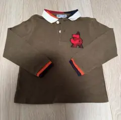 Jacadi ジャカディブラウン長袖ポロシャツ 3A 96cm