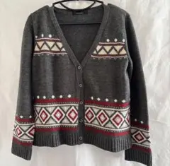ノルディック柄カーディガン
