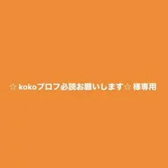 ☆ kokoプロフ必読お願いします☆様専用ページ