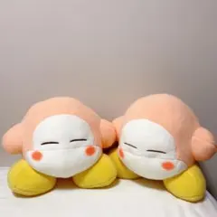 星のカービィ羊毛フェルト風すやすやBIGぬいぐるみ　カービィ　ワドルディ*2