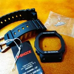 新品〓ジーショック〓正規DW5600RL-1JFベゼル＆ベルトパーツブラックのサムネイル