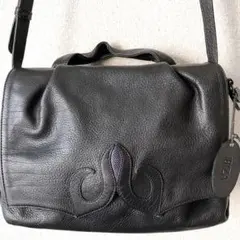 IBIZA イビザ 本革 レザー ショルダーバッグ ハンドバッグ　黒 ブラック