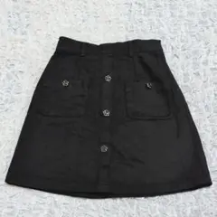 マリークワント エポデイジー ボタンデニム ミニスカート M