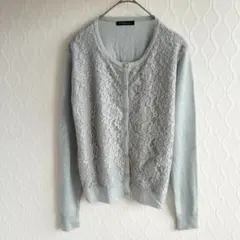 ✨C.D.S BASIC✨長袖カーディガン レース 花柄【M】トップス 上品