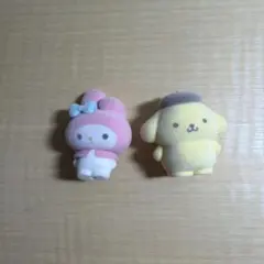 サンリオ ふわふわフロッキードール ガチャガチャ ポムポムプリン マイメロ
