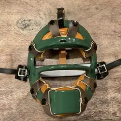未使用保管品！昭和レトロ キャッチャーマスク 金属製 野球 審判 硬式 軟式