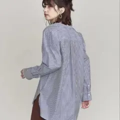 BEAUTY&YOUTH スキッパー ストライプ シャツのサムネイル