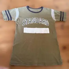 High! STANDARD ロゴプリント フットボールTシャツ カーキのサムネイル