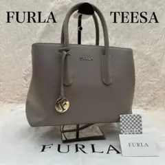 良品　フルラ　テッサ　ハンドバッグ　ショルダーバッグ　2way 　PVC　グレー