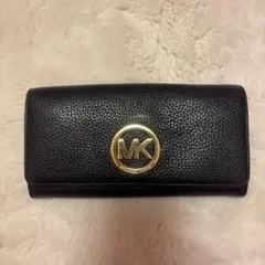 MICHAEL KORS ブラックレザー長財布