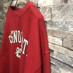 【希少】着画イメージ スウェット used 古着 90s レッド プリント