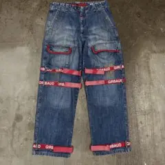 90's 00's y2k GIRBAUD シャトルパンツ　本田翼　レッド