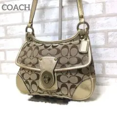 よ*こ様 @3814_1 美品 COACH ショルダーバッグ ターンロック シグ 