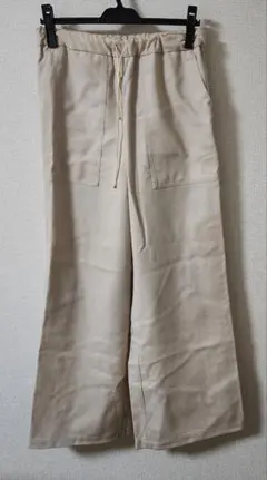 【美品　新品未使用】イエナ(IENA)　ワイドパンツ　38(M)　ベージュ