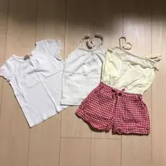 グローバルワーク　女の子　キッズ　半袖　つなぎ　トップス　M 100〜110