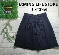 B:ming Life Store ネイビー フレアスカート Mサイズ