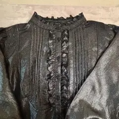 HusHusH メタリック調 ブラウス 長袖 フリル size3