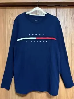 人気◎TOMMY HILFIGER ネイビー長袖Tシャツ S/Pのサムネイル