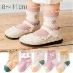 【5足セット】(8～11cm)ベビー キッズ ソックス 女の子 靴下 くつした