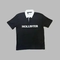 Hollister ホリスター ポロシャツ 半袖 黒 ブラック 白襟 Sのサムネイル
